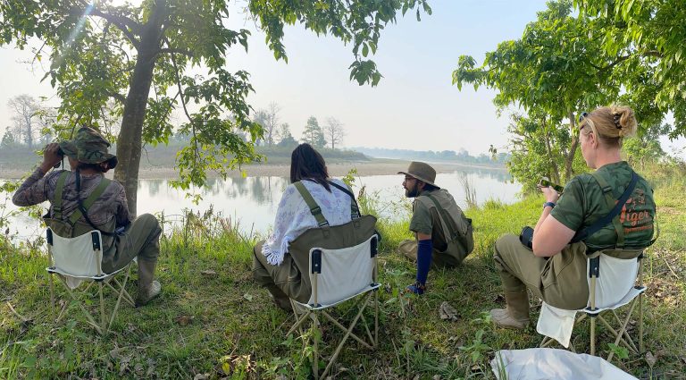 Lunch break at Karnali riverbank