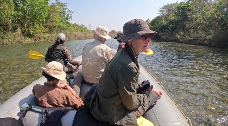 Wildife Tracking on a Rafting safari in Bardia